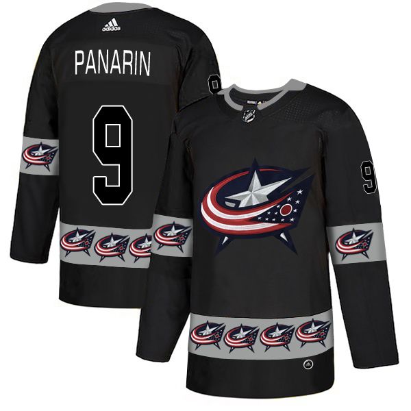 Men Columbus Blue Jackets #9 Panarin Black Adidas Fashion NHL Jersey->columbus blue jackets->NHL Jersey